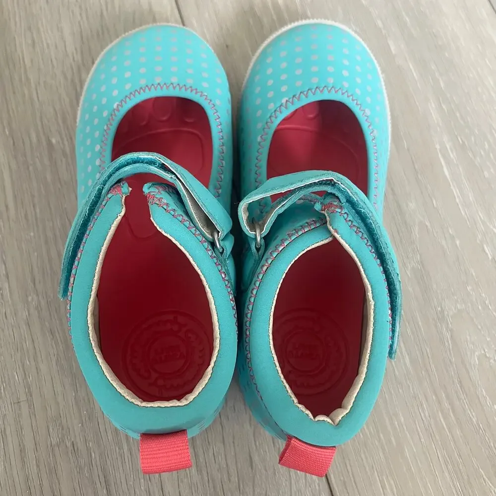 Livie & Luca Kaboodle 'Versy' Little Girls Size 13 Slip On Sneaker Shoe Aqua Dot
